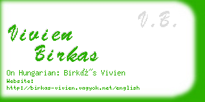 vivien birkas business card